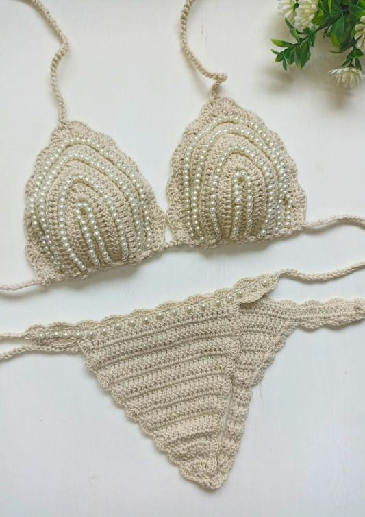 Vestido de Baño Tejido a Mano