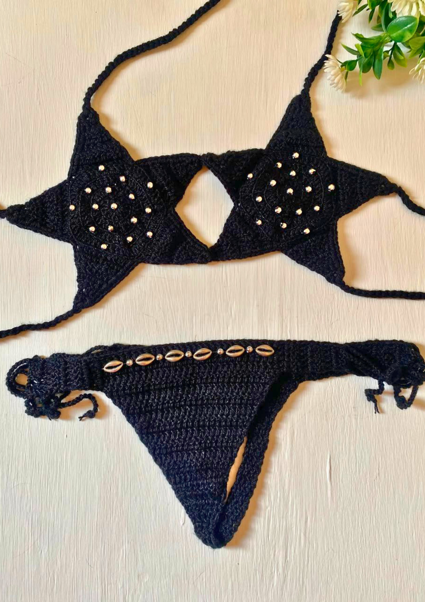 Vestido de Baño Tejido a Mano