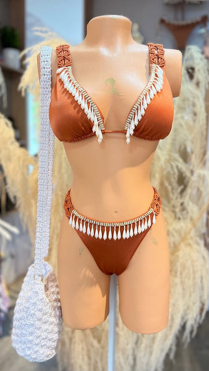Vestido de Baño Terracota Olea Swim - maniquí